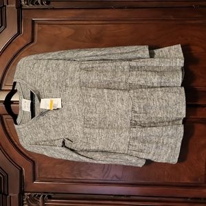 NWT Sadie & Sage Heather gray three-tiered tunic.
